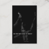 インやる気を起こさせるスピレーショントレーナーのカードブラック 名刺 (正面)