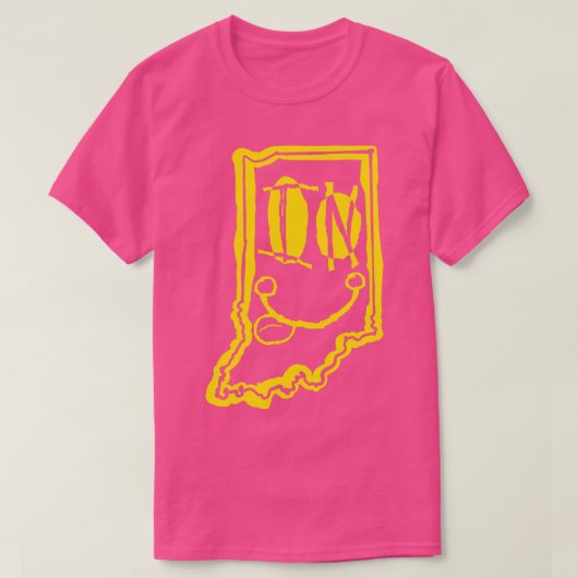 インアイズインディアナグランジ笑顔顔黄 Tシャツ (デザイン正面)