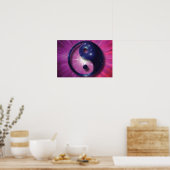 インアンドヤンユニバースプリント ポスター (キッチン)