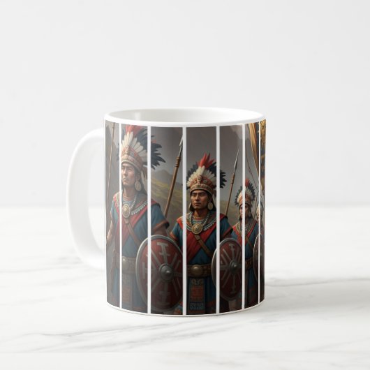 インカの戦士パネル コーヒーマグカップ (正面左)