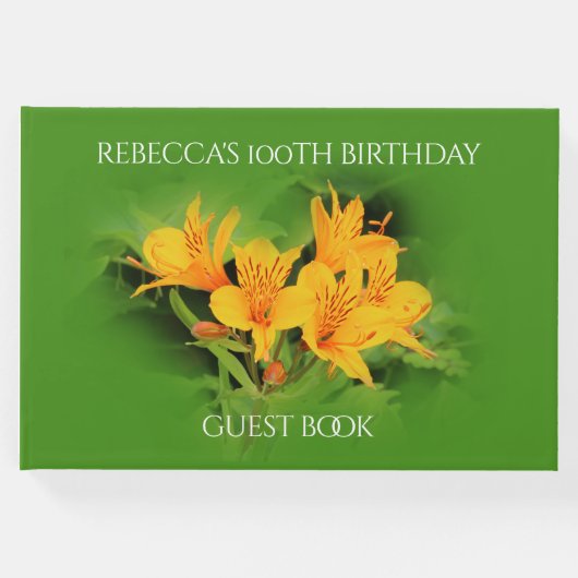 インカエレガントス100誕生日のユリ ゲストブック (正面)