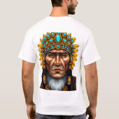 インカキング顔部族芸術 Tシャツ (裏面)