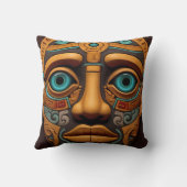 インカクロスパターンの赤と黄色 クッション (裏面)