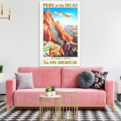 インカスヴィンテージ旅行ポスターアートのペルー キャンバスプリント (インサイチュ (リビング))