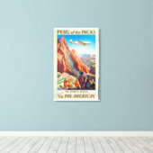 インカスヴィンテージ旅行ポスターアートのペルー キャンバスプリント (インサイチュ (ウッドフロア))