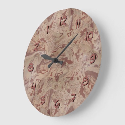インカデザイン後退時計抽象化された花瓶 ラージ壁時計 (傾斜)