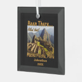 インカトレイルをハイキング – マチュピチュ ガラスオーナメント (正面左)