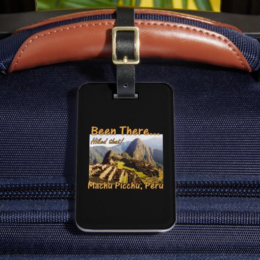 インカトレイルをハイキング – マチュピチュ ラゲッジタグ (正面インサイチュ2)