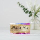 インカラフルク購入ありがとうございました金ゴールド 名刺 (スタンド正面)