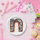 インカレターN芸術的レタリング紙プレート ペーパープレート (パーティー)