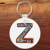インカレターZフォント芸術的キーチェーン キーホルダー (正面)