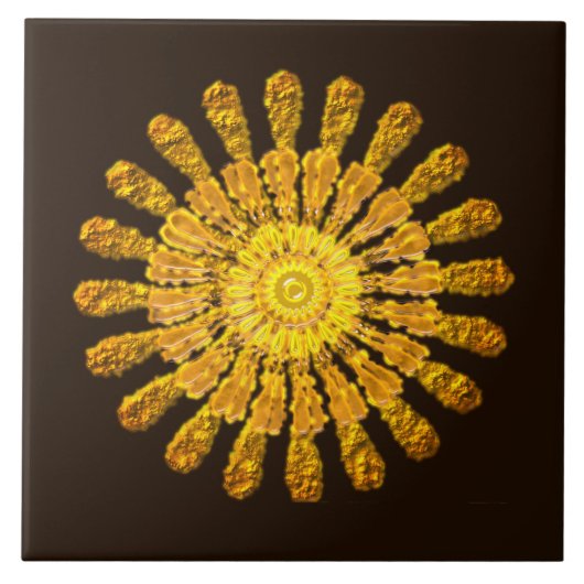 インカンの太陽の神 タイル (正面)