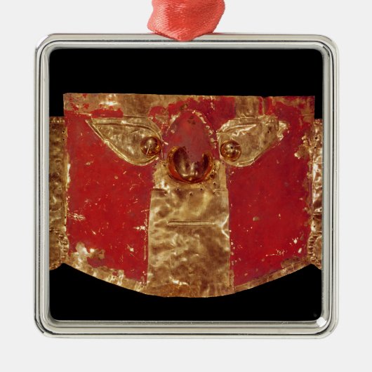 インカ人のマスク メタルオーナメント (正面)