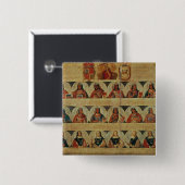 インカ人の定規および彼らのスペイン人の系図学 缶バッジ (正面&裏面)