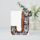 インカ人の` sのフォント、手紙J ポストカード (スタンド正面)