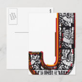 インカ人の` sのフォント、手紙J ポストカード (正面/裏面)