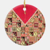 インカ人「ポンチョ」、ボリビア、c.1500 (ウール) セラミックオーナメント (裏面)