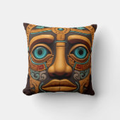 インカ十字模様の赤と黄色 クッション (正面)