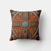 インカ十字模様の赤と黄色 クッション (裏面)