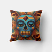 インカ十字模様の赤と黄色 クッション (裏面)