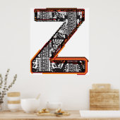 インカ文字Z芸術的フォントポスター ポスター (キッチン)