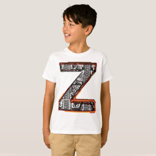 インカ文字Z芸術的フォントTシャツ Tシャツ