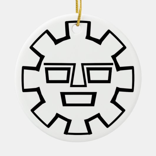 インカ神 セラミックオーナメント (正面)