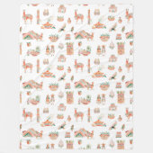 インカ精神 | キュート図解入りの、写真付きのペルー フリースブランケット (正面)