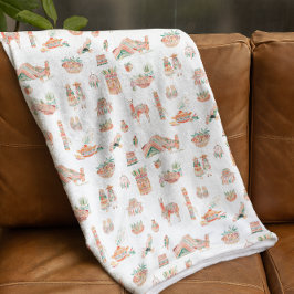 インカ精神 | キュート図解入りの、写真付きのペルー フリースブランケット