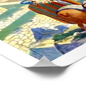 インカ、山、ヴィンテージ旅行のペルー ポスター (角)