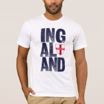インガランド・ホワイト Tシャツ<br><div class="desc">イングランドのチームへの献上品とマネージャーの皆様の友人の羨望の念を抱イタリアンく</div>