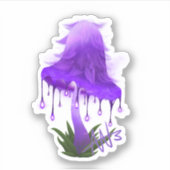 インキエレガントーキャップ白熱［赤熱］光を放つパープルマッシュルーム切り シール (正面)