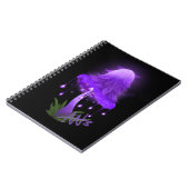 インキエレガントー帽白熱［赤熱］光を放つ紫キノコ ノートブック (左側)