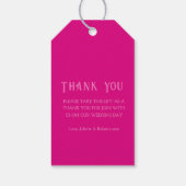 インキカメリア結婚ズピンク灰色の茶色 ギフトタグ (裏面)