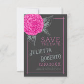 インキカメリア結婚ズピンク灰色の茶色 セーブザデート (正面)