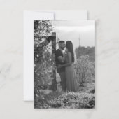 インキカメリア結婚ズピンク灰色の茶色 セーブザデート (裏面)