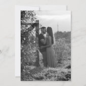 インキカメリア結婚ズピンク灰色の茶色 招待状 (裏面)