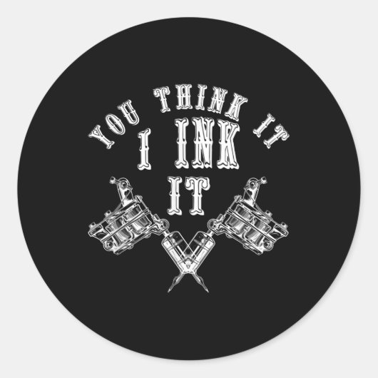 インキタトゥーマスタータトゥーアギフトアイディアインクアーティスト ラウンドシール (正面)