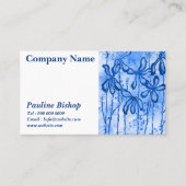 インキフラワーズブルー名刺 名刺 (正面)