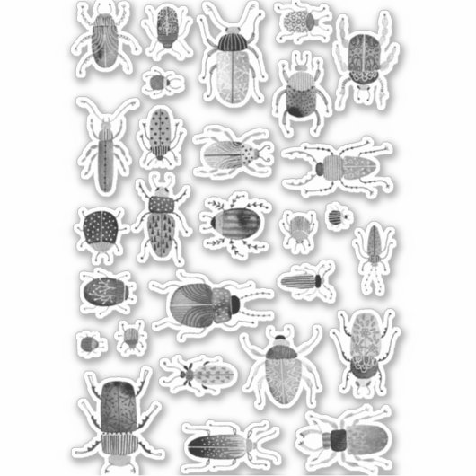 インキムシ及び甲虫 シール (正面)