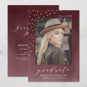 インキング |フォト卒業パーティー招待状 招待状 (正面/裏面)