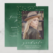 インキング |フォト卒業パーティー招待状 招待状 (正面/裏面)