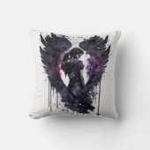 インキーな暗い翼を持つダークエンジェルバレンタイン クッション (正面)