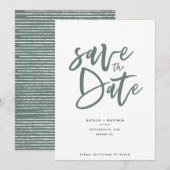 インキーな筆跡でSave the Date セーブザデート (正面/裏面)