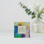 インキー正方形 スクエア名刺 (スタンド正面)