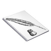 インキ入れの手書きペン ノートブック (右側)