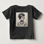 「インキ反乱者:ミニマルなパンクトゥーデザイン」 ベビーTシャツ (裏面)