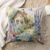 インギお洒落リッシュコテージハウスフラワーガーデン クッション (ブランケット)