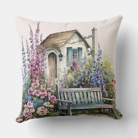 インギお洒落リッシュコテージハウスフラワーガーデン クッション (裏面)