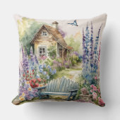 インギお洒落リッシュコテージハウスフラワーガーデン クッション (正面)